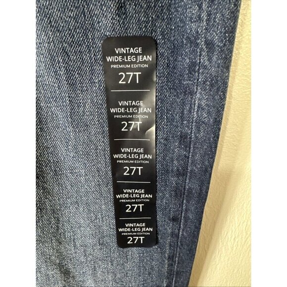 J. Crew Vintage Wide Leg 27 Tall Button Fly Blue NWT - Picture 4 of 13